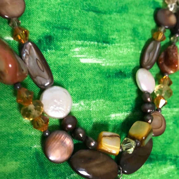 🌺NEW ITEM🌺925 SILVER CLASP ART GLASS NECKLACE - Picture 3 of 13